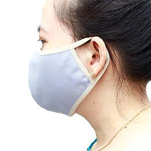 Khẩu trang chống nắng 2 lớp UPF50+ Zigzag MAS010 - M (lớn) - Xám