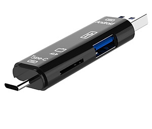 Đầu cắm OTG xịn giúp điện thoại Android đọc thẻ nhớ TF, USB, Type C  - Hàng chính hãng / Hàng nhập khẩu