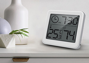 Đồng hồ đo nhiệt độ, độ ẩm màn hình LCD ( Sử dụng trong phòng ngủ, phòng làm việc, xe hơi, văn phòng ....  )