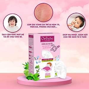 Khăn Lau Hạ Sốt Cho Bé Oribebe 2Y+ Hạ Nhiệt Giảm Sốt An Toàn Cho Bé Từ Thiên Nhiên