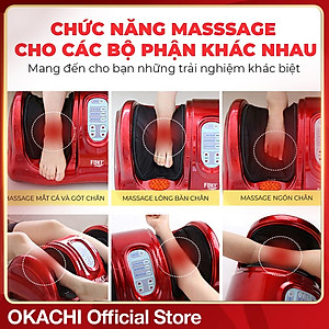 Máy massage chân hồng ngoại Fuki FK-6811 (màu đỏ)