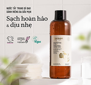 Nước tẩy trang bí đao Cocoon 500ml dành cho da dầu, da mụn thuần chay