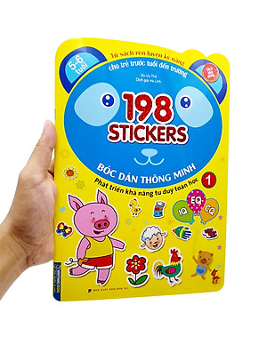 Sách Bóc Dán Hình Thông Minh Phát Triển Khả Năng Tư Duy Toán Học IQ EQ CQ (5-6 Tuổi) - 198 Sticker (Quyển 1)