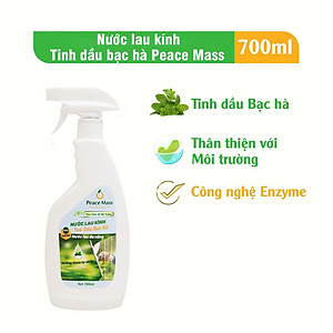 Nước Lau Kính  Tinh dầu Bạc hà Peace Mass Chai 700ml