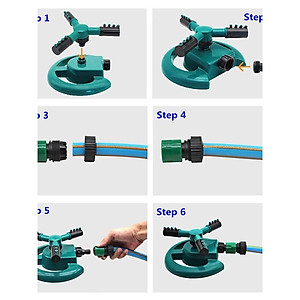 Vòi Phun Nước Quay 360 Độ Tưới Cây Bằng Nhữa Tự Động Phun Xa Lên 5 8m Tiện Lợi - Hàng chính hãng