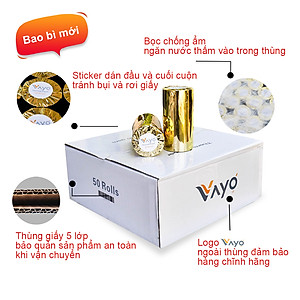 [20 CUỘN] Giấy in nhiệt Giấy in bill VAYO Khổ 80 x 45 mm - In rõ nét - Lõi siêu nhỏ - Hàng chính hãng - 65gsm