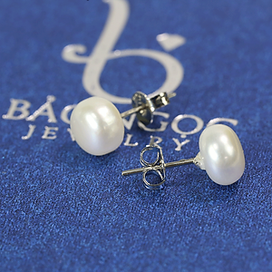 Bông Tai Ngọc Trai Nụ, Khuyên Tai Nụ Ngọc Trai Cao Cấp Nhiều Màu - B2510 - Bảo Ngọc Jewelry