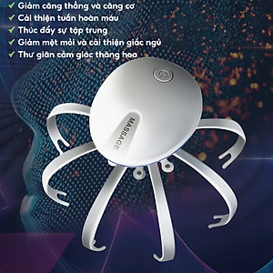 Máy mát xa đầu Half Horse, 8 chân rung sóng âm mát xa 360 độ. Hàng chính hãng