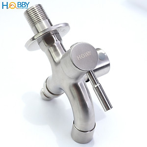 Vòi củ sen lạnh đa năng 2 đầu xả Inox 304 ren 21 Hobby home decor CS1