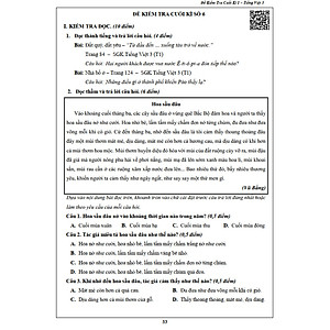 Đề Kiểm Tra Tiếng Việt 3 - Tập 1