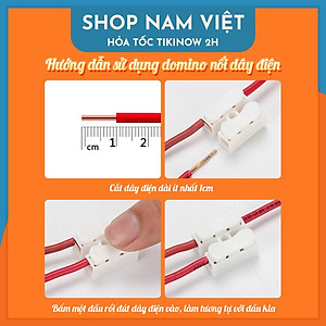 Domino Nối Dây Điện Nhanh, Cút Nối Dây 2 Đầu Cách Điện CH-2 - Hàng Chính Hãng