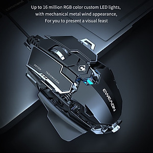 Chuột cơ gaming led RGB 12800DPI MK500 mechanical Gaming mouse E-Sport cho máy tính laptop hàng nhập khẩu