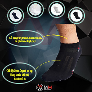 Combo 5 Đôi Tất Nam Vớ Nam Cổ Ngắn Lịch Lãm, Sang Trọng, Chất Liệu Sợi Cotton Co Giãn 4 Chiều Cao Cấp, Chống Hôi Chân  MRM FASHION (Cùng Màu)