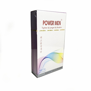 Bao Cao Su Mỏng Size Nhỏ 49mm Kéo Dài Thời Gian Quan Hệ Power Men Tighter Longer Ultrathin (Hộp 12 Chiếc) + Tặng Gel Gói Jex Nhật - Hàng Chính Hãng 100% - Che Tên Sản phẩm