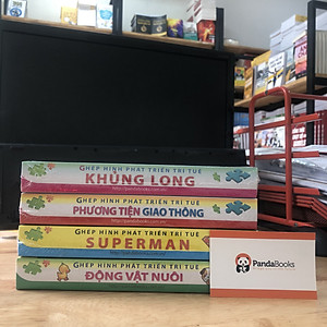 Combo Ghép hình phát triển trí tuệ Phương tiện giao thông - Động vật nuôi - Superman - Khủng long