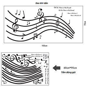 Decal dán tường Âm nhạc AmyShop