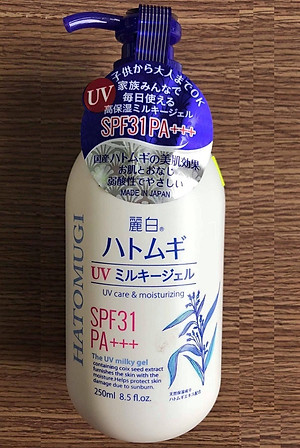 Sữa Dưỡng Thể Chống Nắng Hatomugi SPF31 PA+++ Nhật Bản, 250ml
