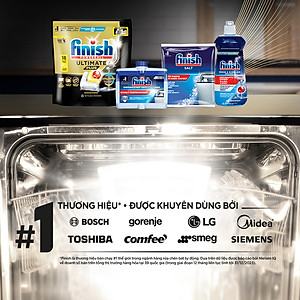 [Mới] Viên rửa chén bát hương chanh Finish Ultimate Plus All in one túi 18 viên - dòng siêu cao cấp