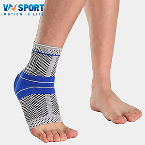 Băng Bảo Vệ Cổ Chân 360º VNSPORT, Băng Cổ Chân Chuyên Dụng Phòng Các Chấn Thương Cổ Chân Cho Các Bộ Môn Thể Thao - Cầu Lông, Bóng Rổ, Bóng Chuyền, Chạy Bộ, Đạp Xe, Tennis, Leo Núi, Dã Ngoại (1 Đôi)
