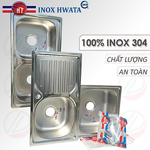 Chậu Rửa Chén Bát HWATA A4 A6 INOX SUS304 - Loại 1 hộc kèm xi phông