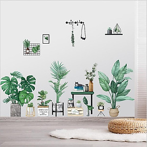 Decal dán tường tranh trang trí tiểu cảnh Simple Life phong cách Vintage Hàn Quốc DCX067 (85 x 165 cm)