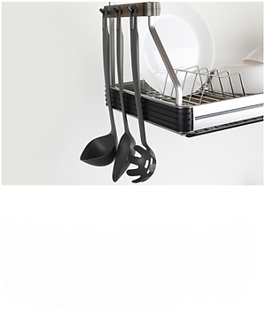 Giá úp chén bát treo tủ bếp trên Premium Black Hive Hàn Quốc