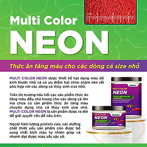 Thức ăn cá Multi Color Neon kích màu tăng trưởng hạt nổi chìm chậm bể cá cảnh thủy sinh