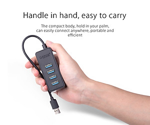 Hub USB 3.0 Orico 4 Cổng W5P-U3 - Hàng Chính Hãng