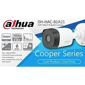 Camera Dahua 2 Mp DH HAC B1A21P 1080P - Thân Trụ Ngoài Trời - Hàng chính hãng