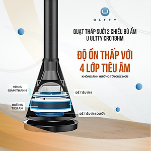 Quạt Làm Mát Và Sưởi Ấm ULTTY SKJ-CR018H, Chất Liệu Sưởi Gốm Ceramic Không Đốt Cháy Oxy, Không Khô Da, Tự Động Tắt Khi Quá Nhiệt - Màu Trắng - Hàng Chính Hãng