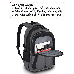 Balo đựng laptop nam, balo chống sốc laptop  Xbags Xb 2004 balo laptop chính hãng