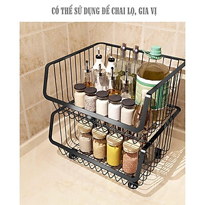 Kệ Để Rau Củ Quả Nhà Bếp, Giá Để Đồ Đa Năng, Kệ Để Đồ Nhà Bếp Sơn Tĩnh Điện Cao Cấp - Hàng Cao Cấp
