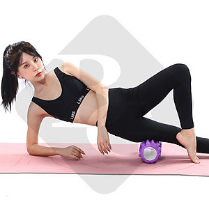 Combo Thảm Tập Yoga 6mm,Con Lăn Massage Ống Lăn Dãn Cơ Foam Roller BLUE- Bóng tập yoga size 65cm Tập Gym, Yoga, Thể Hình (hàng nhập khẩu)