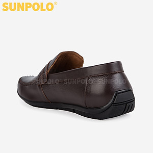 Giày Lười Nam Da Bò SUNPOLO MU2516 Trẻ trung, Thanh lịch (Đen, Nâu)