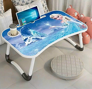 Bàn học sinh gấp gọn thông minh có khe máy tính bảng, khay để ly - chân bàn sơn tĩnh điện