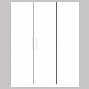 Tủ quần áo gỗ MDF Tundo 3 cánh 2 ngăn kéo màu trắng 160 x 55 x 200cm