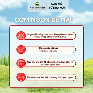 [Gạo ST21] Gạo Lài Long Phụng Vinh Hiển Túi 5kg - Gạo Tươi Còn Cám - Mềm ngon, dẻo vừa