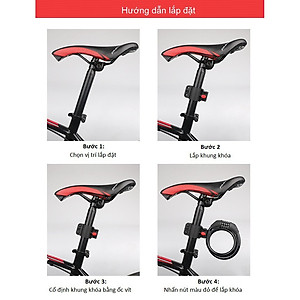 Khoá dây xe đạp 5 số cao cấp bền bỉ chất lượng cao cho xe đạp xe máy đa dụng chống trộm (Màu ngẫu nhiên)- HENRYSA