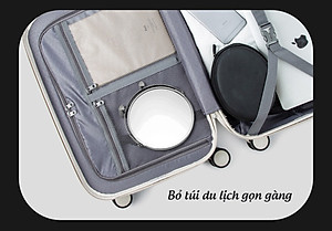 Gương trang điểm phóng đại 3 lần, xoay 360 độ, 2 mặt siêu nét, để bàn, Inox 304, Size 18cm, 20cm, Minh House G31