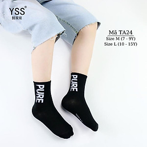 Tất cho bé cao cổ dài chất mềm thoáng khí nhiều màu cổ chữ thời trang cá tính phong cách phù hợp trẻ em bé trai gái TA24