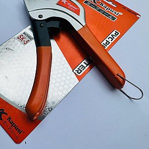Kéo Cắt Ống Nhựa PVC, PPR, PE 42mm Kapusi – Tay Xám Cam K0234 – Lưỡi Thép Mangan Bền Sắc, Thân Hợp Kim Nhôm Cứng Cáp