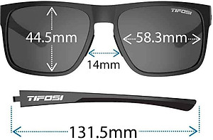 Kính mát thể thao Unisex Tifosi Swick - Gọng Onyx Fade, Tròng Clear