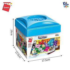 Đồ chơi xếp hình lắp ráp Qman 2901 - Hộp gạch sáng tạo cơ bản (460 mảnh ghép)