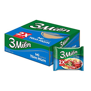 Thùng 30 Gói Mì 3 Miền Tôm Hùm 65g