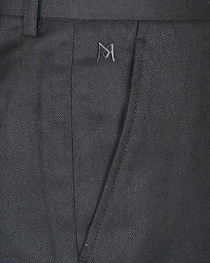 Quần tây nam không ly Khatoco Q1M428R0-INMA038-2306-0-ĐEN VẢI GÂN