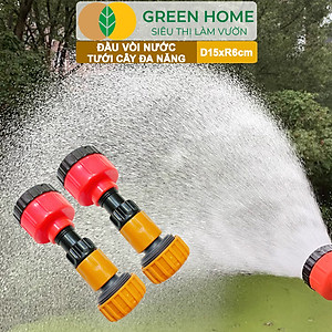 Đầu Vòi Tưới Nước Đa Năng GreenHome , D15xR6cm, Chế Độ Phun Mưa, Phun Sương Làm Vườn Tưới Cây