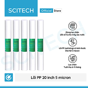Combo 5 lõi PP 20 inch 5 micron - Lõi số 1 máy lọc nước RO, bộ lọc thô - Hàng chính hãng