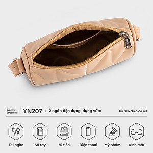 Túi Yuumy ( Thời trang nữ chần chỉ trang trí size 21 - Túi đeo chéo da Seasand YN207 )