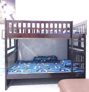 Giường Tầng Amit 1m4 Gỗ Tự Nhiên Nhập Khẩu Phù Hợp Cho Cả Trẻ Em Và Người Lớn