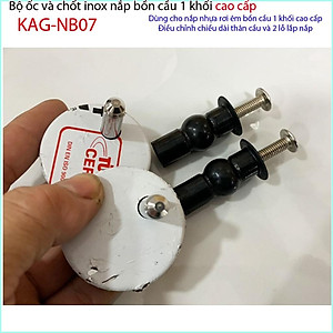 Ốc chốt tròn inox KAG-NB07, phụ kiện chân ốc nắp bồn cầu, ốc chốt bản lề nắp bồn cầu